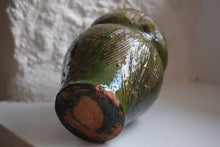 Load image into Gallery viewer, Early Farnham Pottery Green Glaze Owl Jug