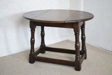 Load image into Gallery viewer, Small Oak Swivel Top Drop Leaf Table