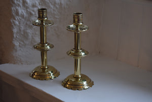  brass ecclesiastical style candlesticks