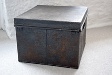 Load image into Gallery viewer, Vintage Black Metal Deed Box