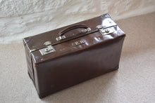 Load image into Gallery viewer, Vintage British Made Faux Leather Hardcase Suitcase