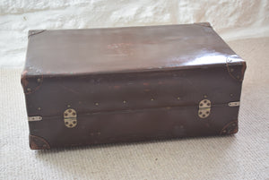 Vintage British Made Faux Leather Hardcase Suitcase
