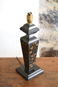 Early 20th Century Black Japanned Table Lamp