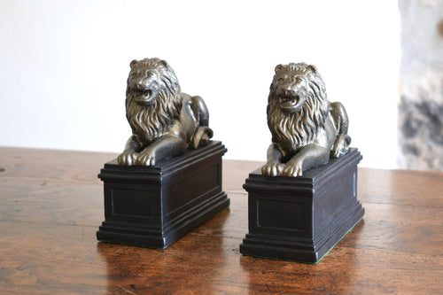 pair of lion bookends