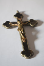 Load image into Gallery viewer, Antique Ebony Inlaid Pectoral Crucifix