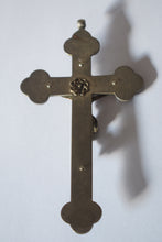 Load image into Gallery viewer, Antique Ebony Inlaid Pectoral Crucifix