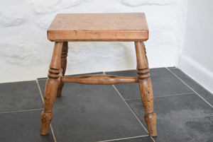 small oak stool