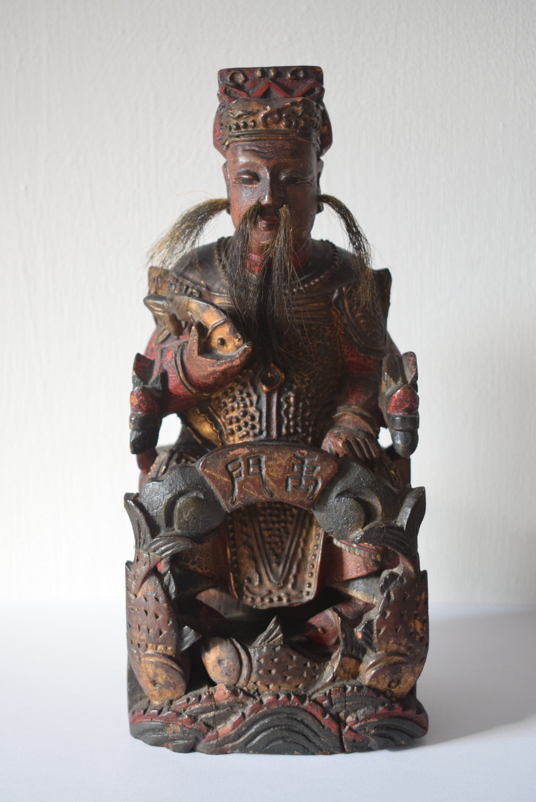  Chinese Carved Wooden Temple Figure