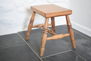 small oak stool