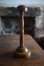 Load image into Gallery viewer, Antique Turned Wood Wig Stand,