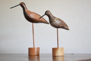 pair wooden seabirds