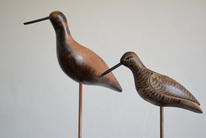 pair wooden seabirds