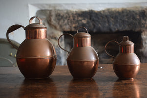 Guernsey copper creamer jugs 