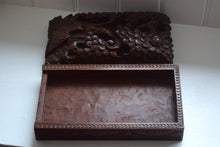 Load image into Gallery viewer, Carved Hardwood Box with Sliding Lid 