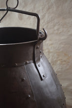 Load image into Gallery viewer, Antique Riveted Steel Cauldron