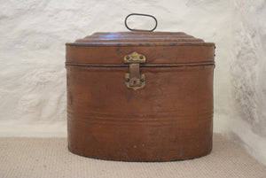 Extra Large Antique Victorian Metal Hat Box