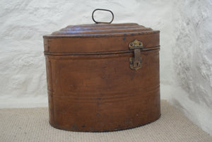 Extra Large Antique Victorian Metal Hat Box