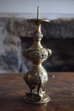 Load image into Gallery viewer, Meiji Period Brass Japanese Pricket Altar Stick