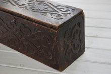 Load image into Gallery viewer, Antique Miniature Oak Coffer With Carvings