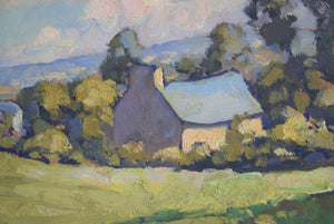 Cornish Cottage Oil Painting