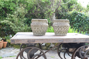 Pair of Vintage Stone Plant Pots