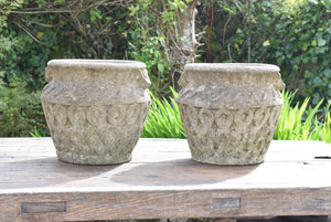 Pair of Vintage Stone Plant Pots