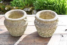 Load image into Gallery viewer, Pair of Vintage Stone Plant Pots