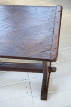Load image into Gallery viewer, Antique Elm Trestle Stool c1820