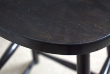 Load image into Gallery viewer,  Industrial Victorian Ebonised Oak Tall Stools