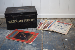 Antique Deed Box with Six copies of the Illustrated London News