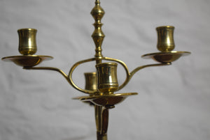Antique Brass Students Light Candelabra
