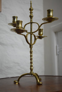 Antique Brass Students Light Candelabra