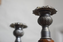 Load image into Gallery viewer, Foliate Decorated Candleholders c1920s