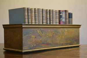 book trough painted with fish