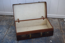 Load image into Gallery viewer, Antique Leather Suitcase 