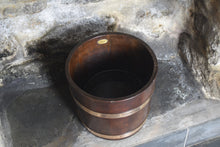 Load image into Gallery viewer, Oak Copper Banded Planter