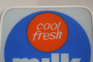 Cool Fresh Milk Retro Advertising Sign