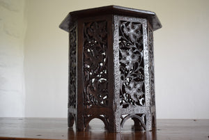 carved wooden table