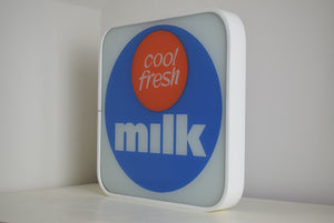 Cool Fresh Milk Retro Advertising Sign
