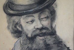 drawing of a bearded man