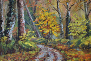 painting woodland trees
