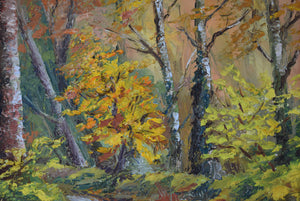 painting woodland trees