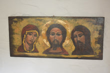 Load image into Gallery viewer,  Oil on Panel Byzantine Style Russian Orthodox Deesis