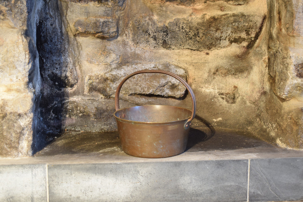 Antique Bronze Bucket with Cast Iron Handle