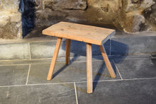 Load image into Gallery viewer, Antique Elm Primitive Country Stool 