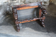 Load image into Gallery viewer, Small Antique Carved Oak Footstool 