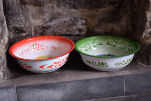 Vintage Dutch Enamel Bargeware Bowls 
