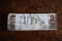 Load image into Gallery viewer, Early Carn Pottery Plaque Depicting a Schooner