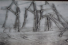 Load image into Gallery viewer, Early Carn Pottery Plaque Depicting a Schooner