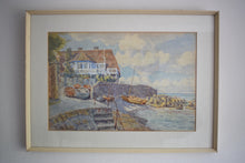 Load image into Gallery viewer, Mid Century Watercolour Harbour Scene